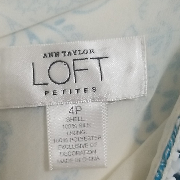 Ann Taylor Loft Turquoise and White Dress - Picture 4 of 4